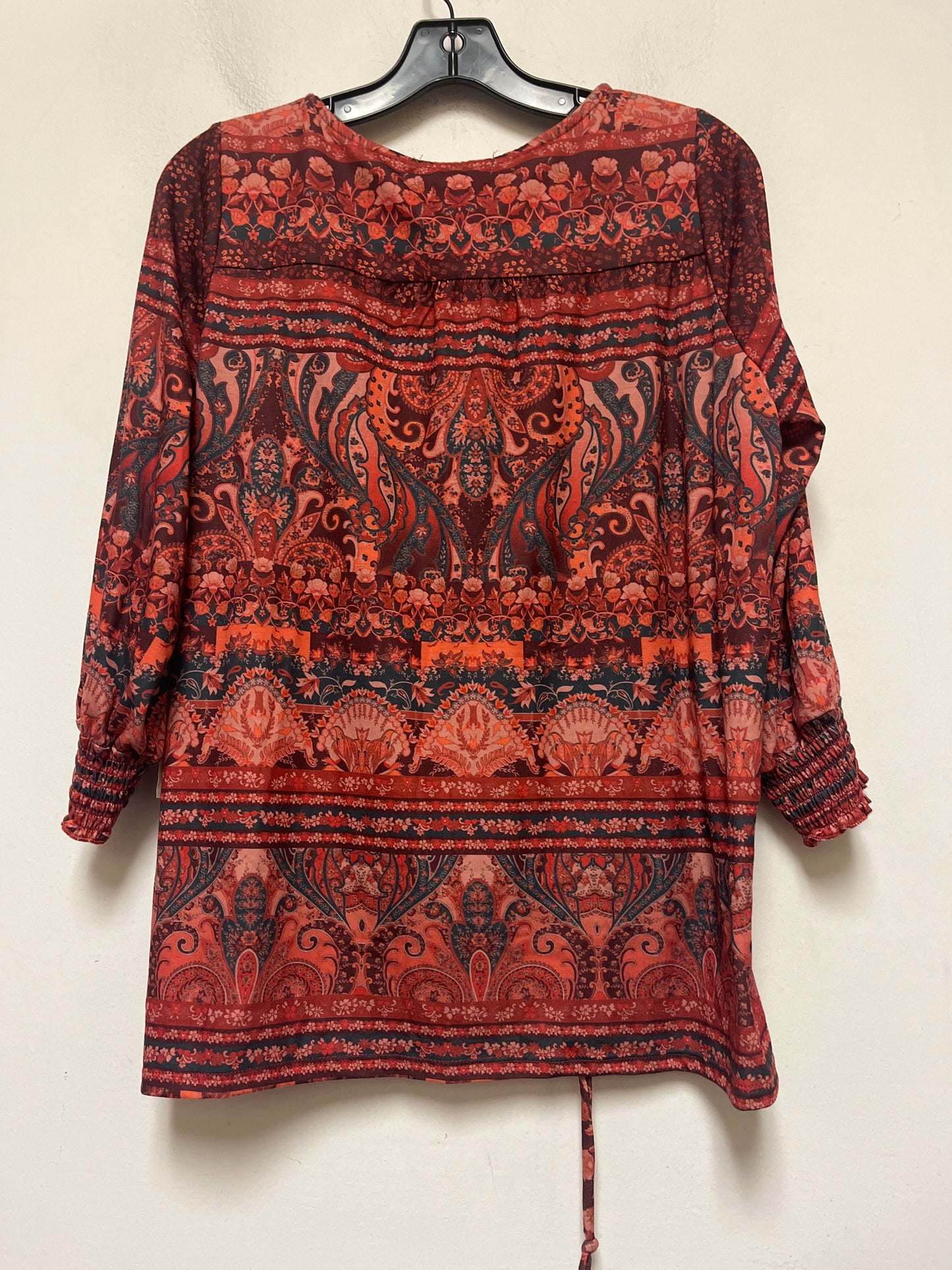 Top Long Sleeve By Clothes Mentor In Paisley Print, Size: L