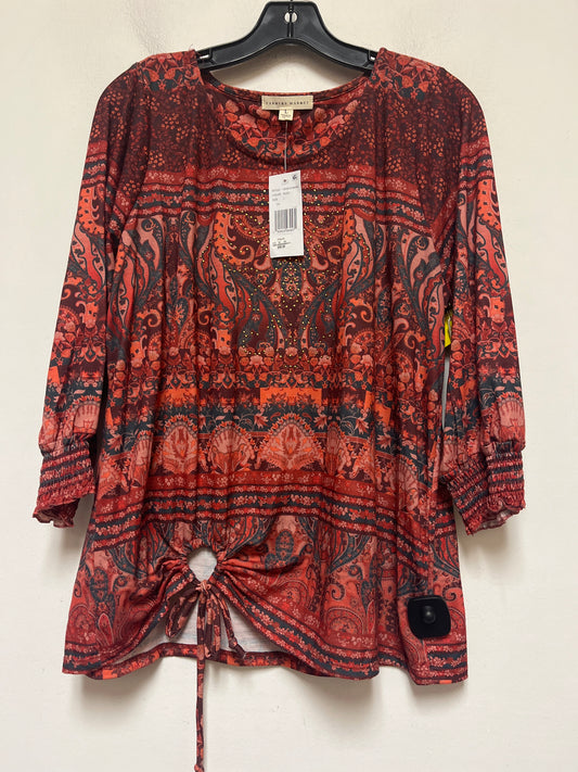 Top Long Sleeve By Clothes Mentor In Paisley Print, Size: L