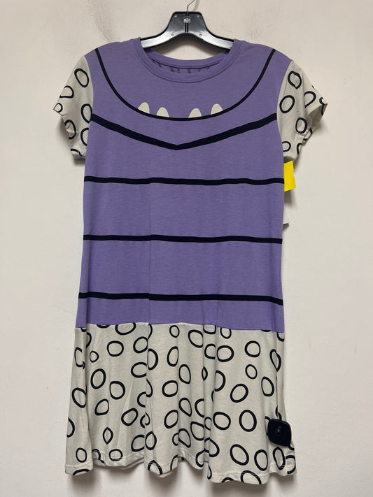 Top Short Sleeve By Walt Disney In Purple & White, Size: S