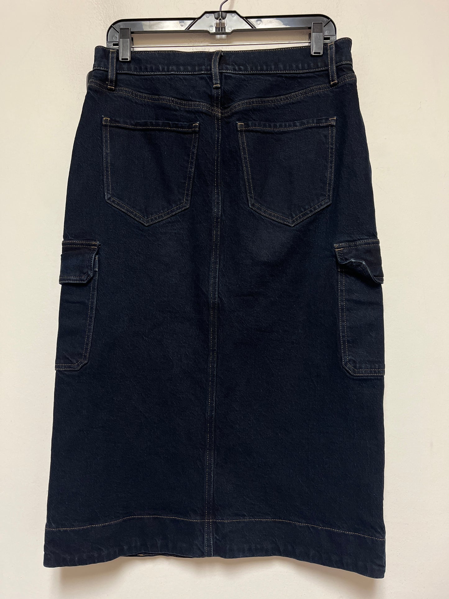 Skirt Midi By Express In Blue Denim, Size: 6