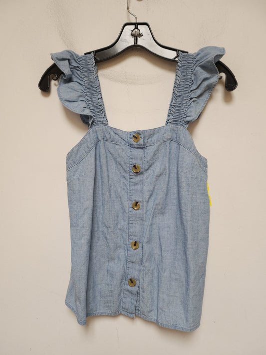 Top Sleeveless By J. Crew In Blue Denim, Size: Xxsp