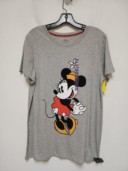 Top Short Sleeve Basic By Disney Store In Grey, Size: Xxl