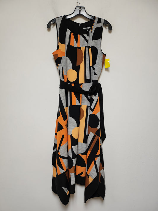 Dress Designer By Karl Lagerfeld In Geometric Pattern, Size: S