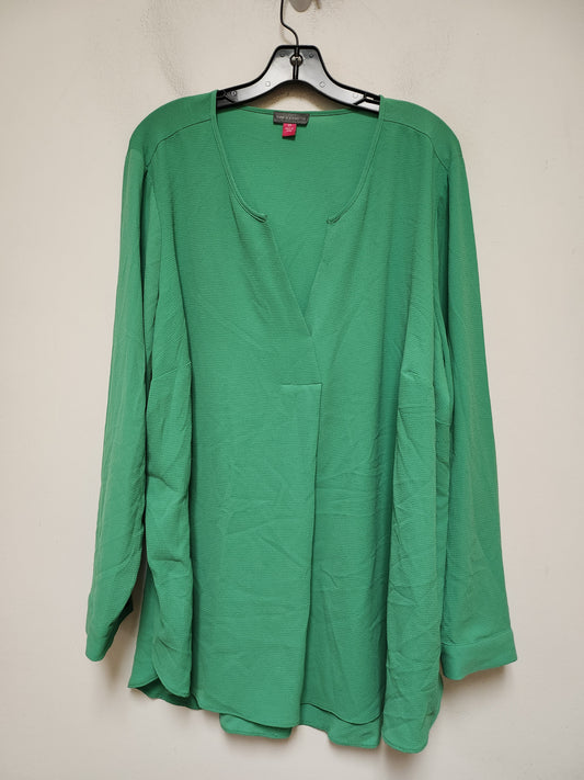 Top Long Sleeve By Vince Camuto In Green, Size: 2x