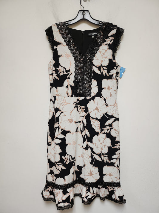 Dress Designer By Karl Lagerfeld In Floral Print, Size: M