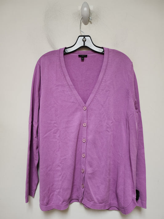 Cardigan By Talbots In Purple, Size: Xlp