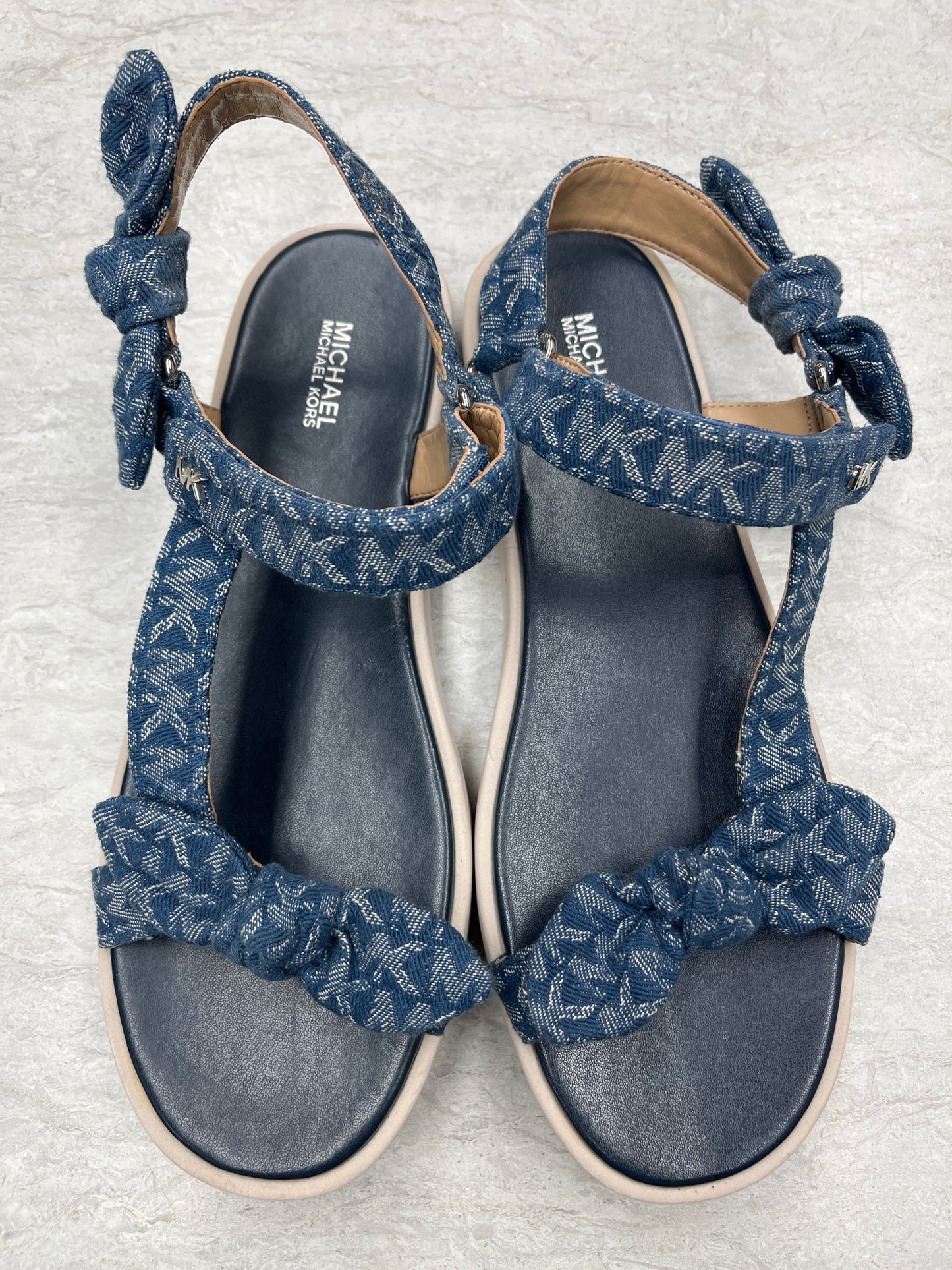 Sandals Designer By Michael Kors In Blue, Size: 11