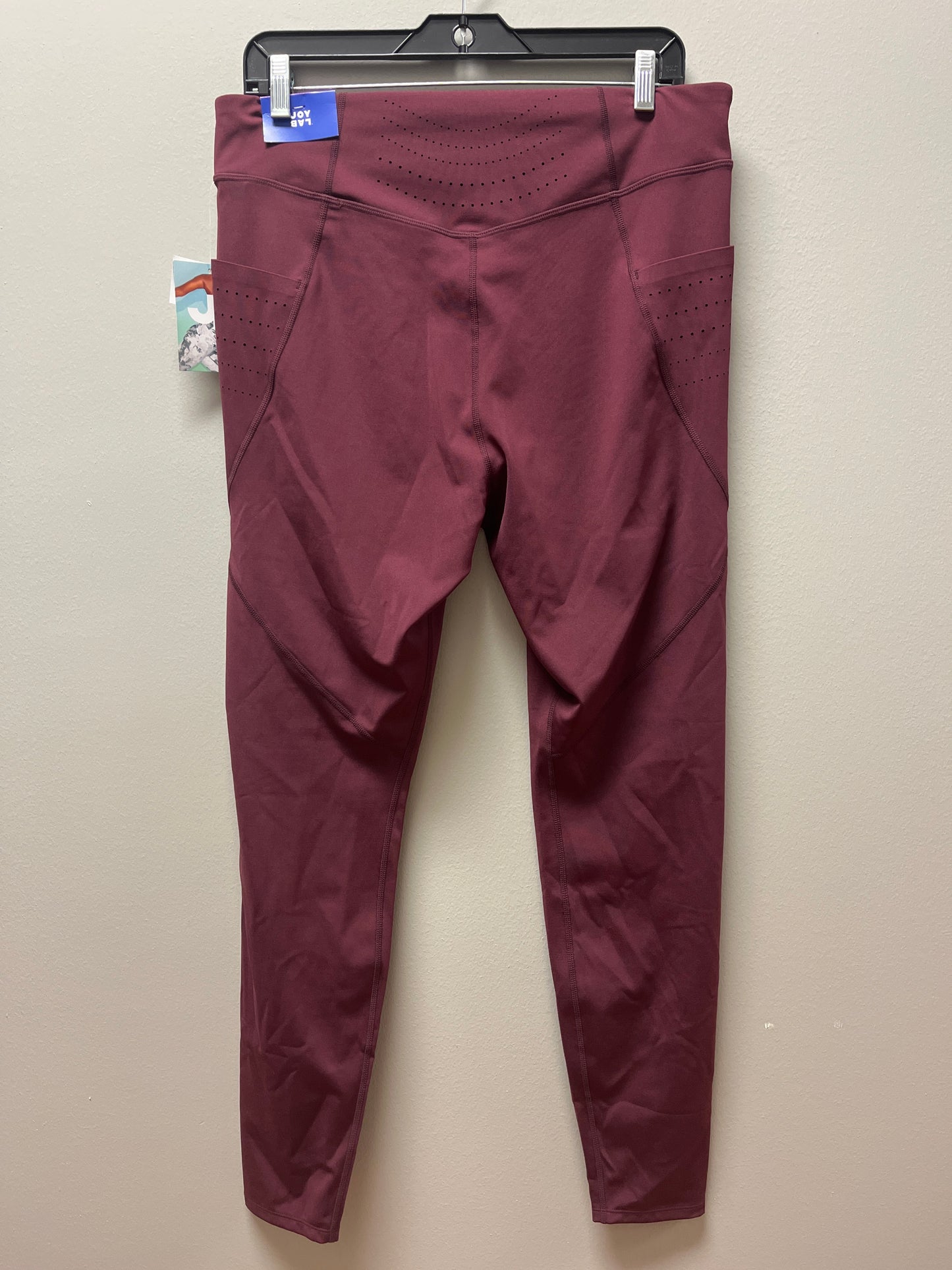 Athletic Leggings By Joy Lab In Maroon, Size: Xl