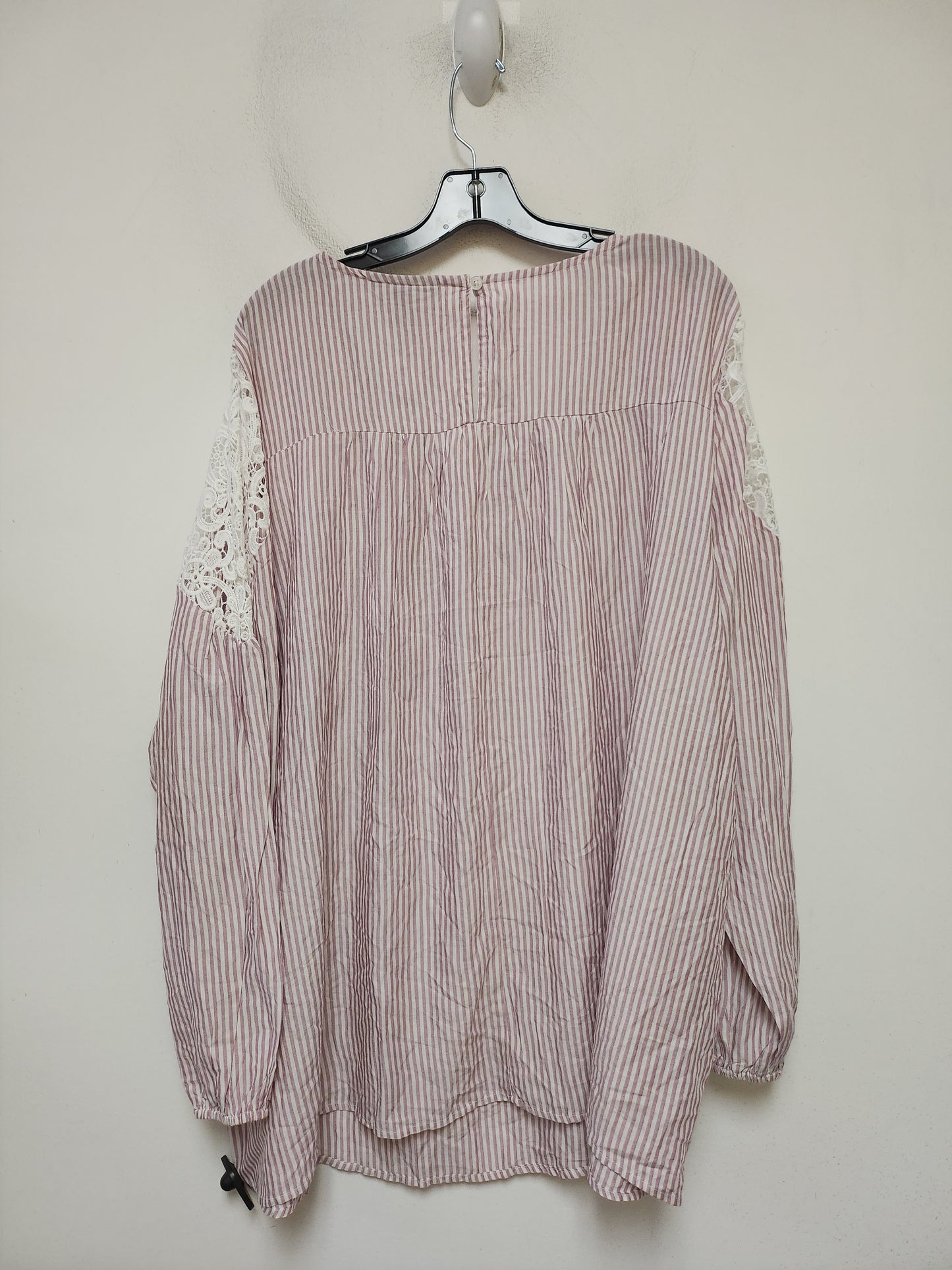 Top Long Sleeve By Lane Bryant In Striped Pattern, Size: 2x