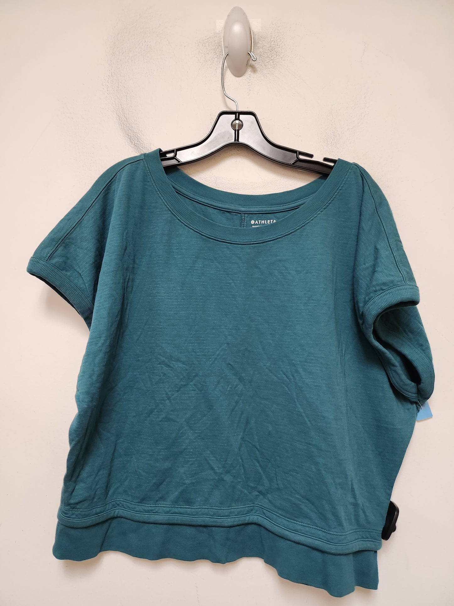 Athletic Top Short Sleeve By Athleta In Teal, Size: S