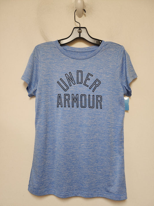 Athletic Top Short Sleeve By Under Armour In Blue, Size: S