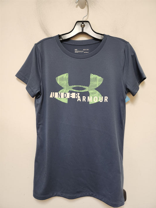 Athletic Top Short Sleeve By Under Armour In Blue, Size: S