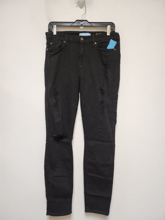 Jeans Skinny By 7 For All Mankind In Black, Size: 6