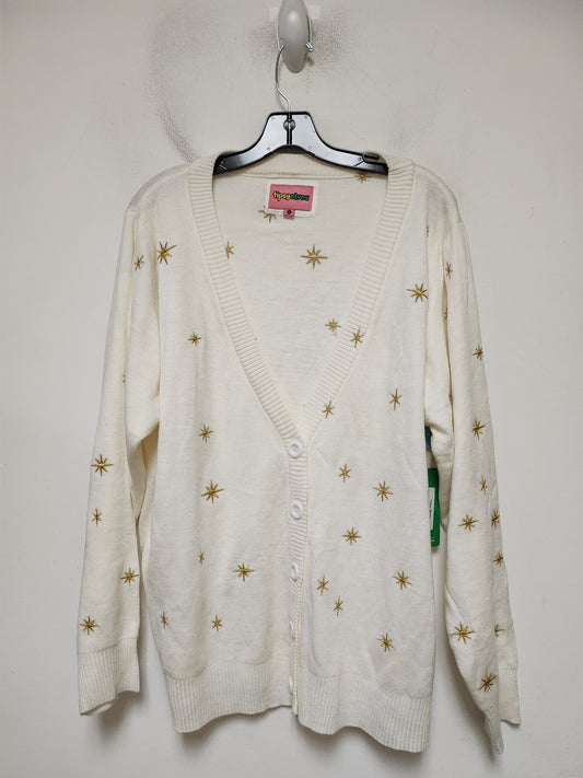 Cardigan By Clothes Mentor In Cream, Size: Xl