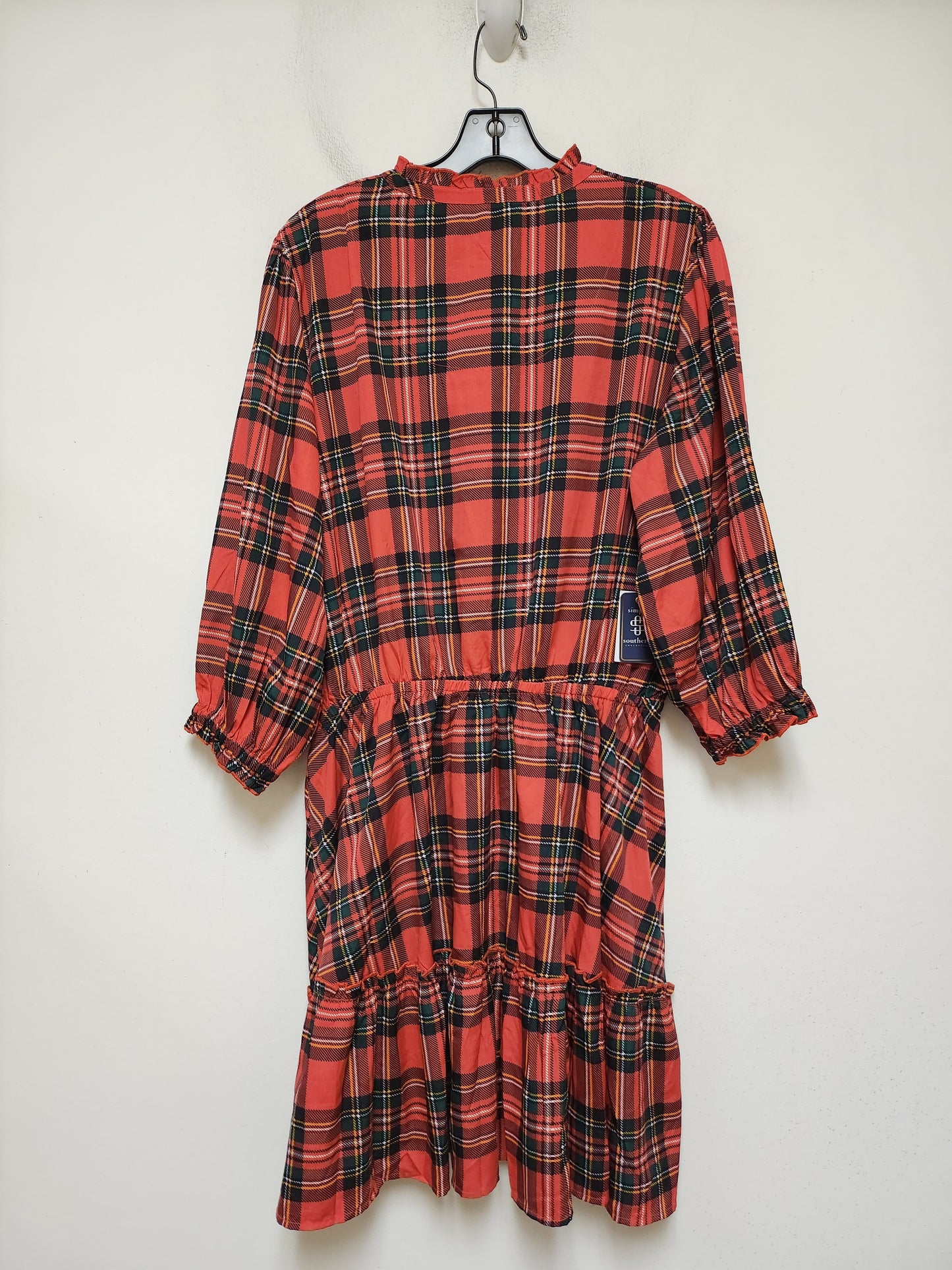 Dress Casual Short By Simply Southern In Plaid Pattern, Size: L