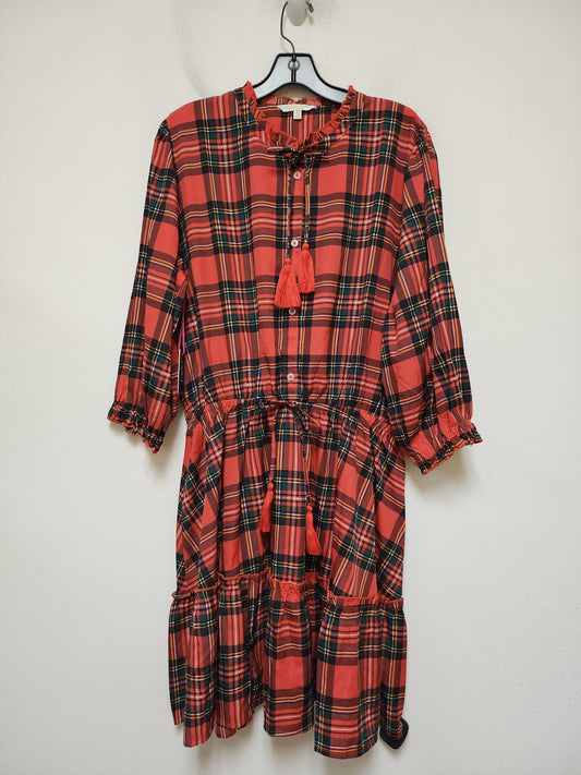 Dress Casual Short By Simply Southern In Plaid Pattern, Size: L