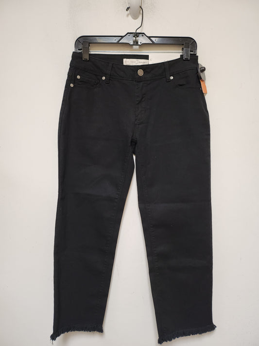 Jeans Cropped By Cato In Black Denim, Size: 6