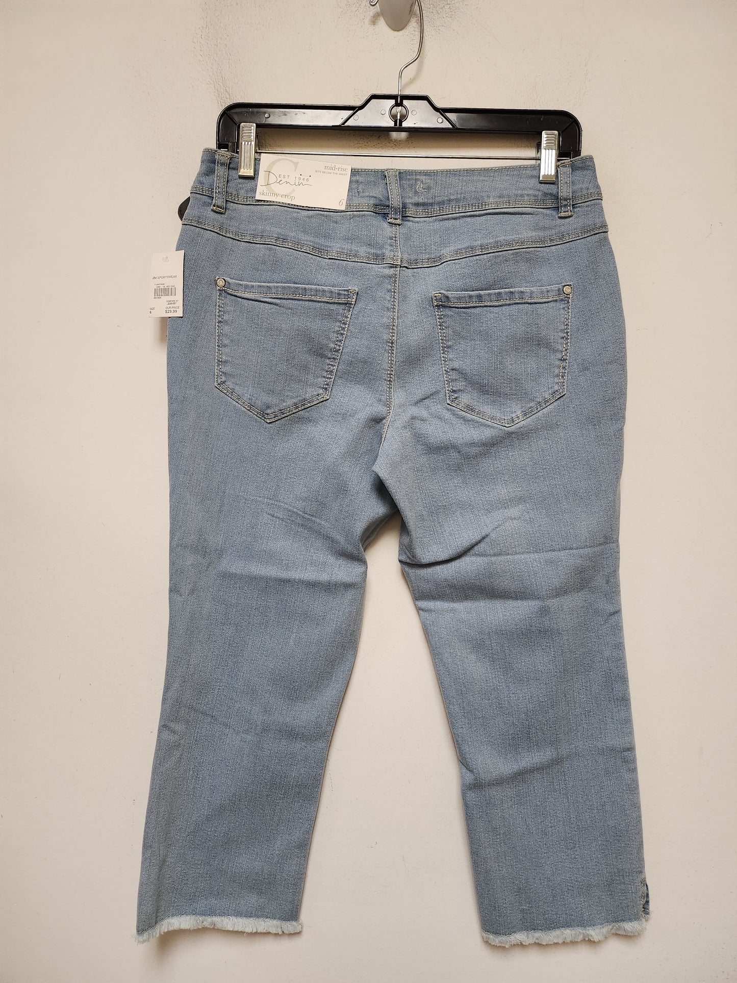 Jeans Cropped By Cato In Blue Denim, Size: 6