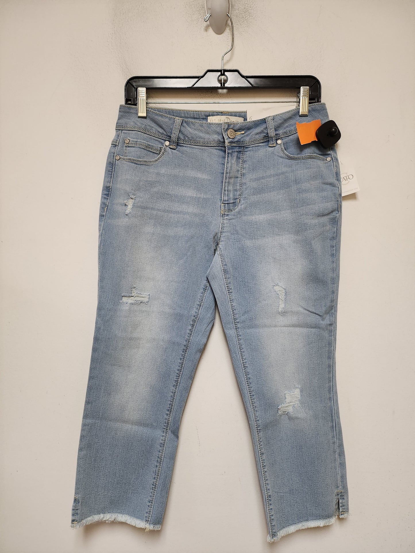 Jeans Cropped By Cato In Blue Denim, Size: 6