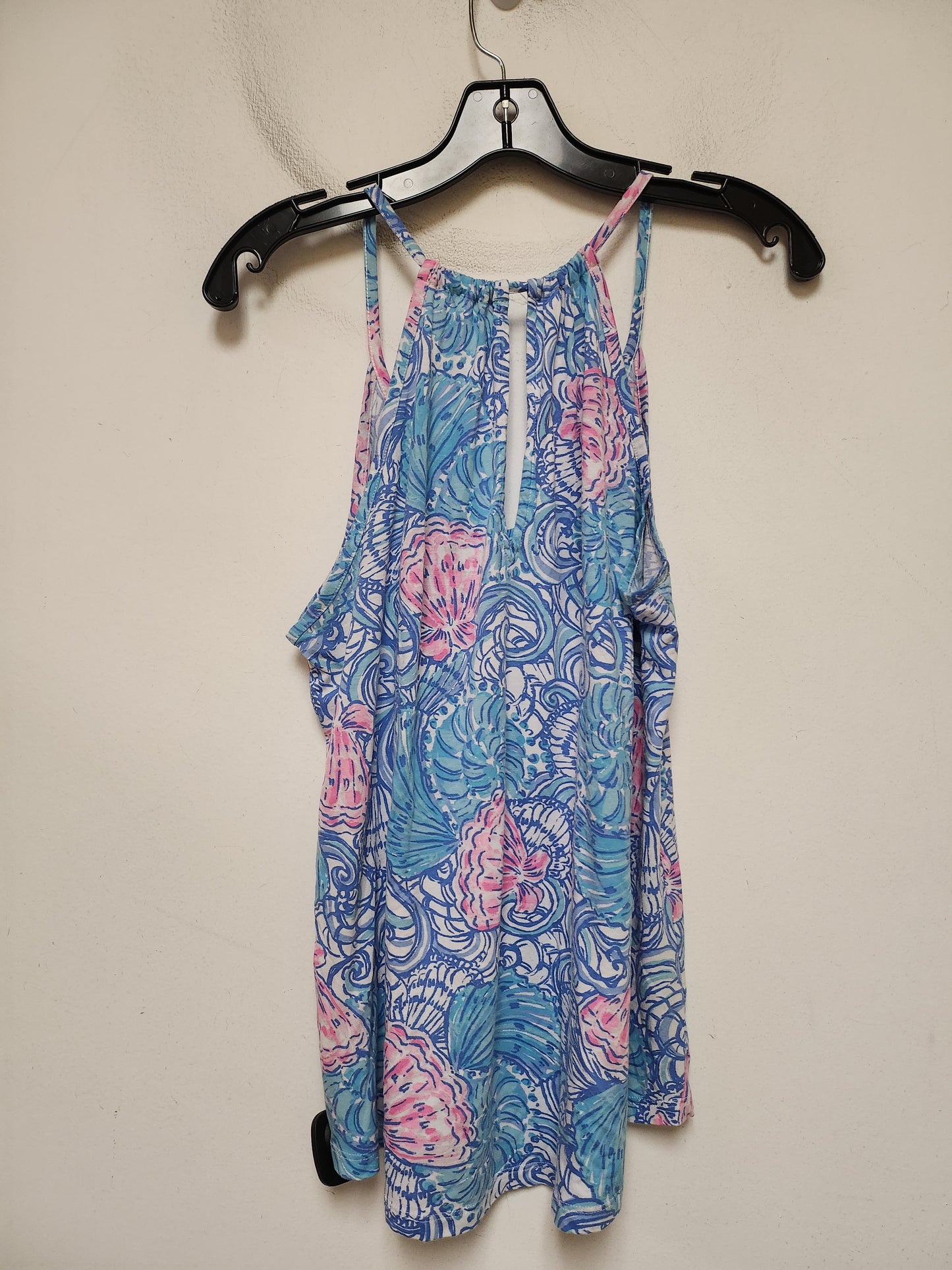 Top Sleeveless Designer By Lilly Pulitzer In Blue & Pink, Size: L