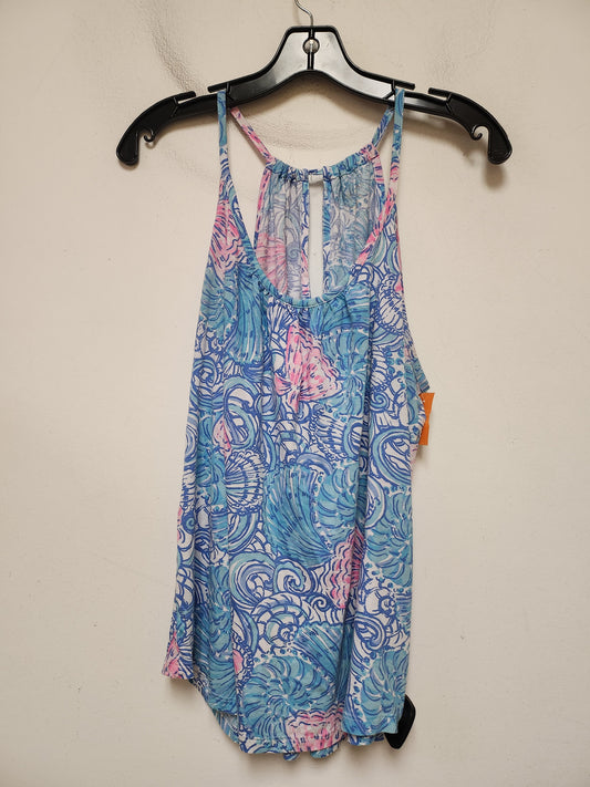 Top Sleeveless Designer By Lilly Pulitzer In Blue & Pink, Size: L