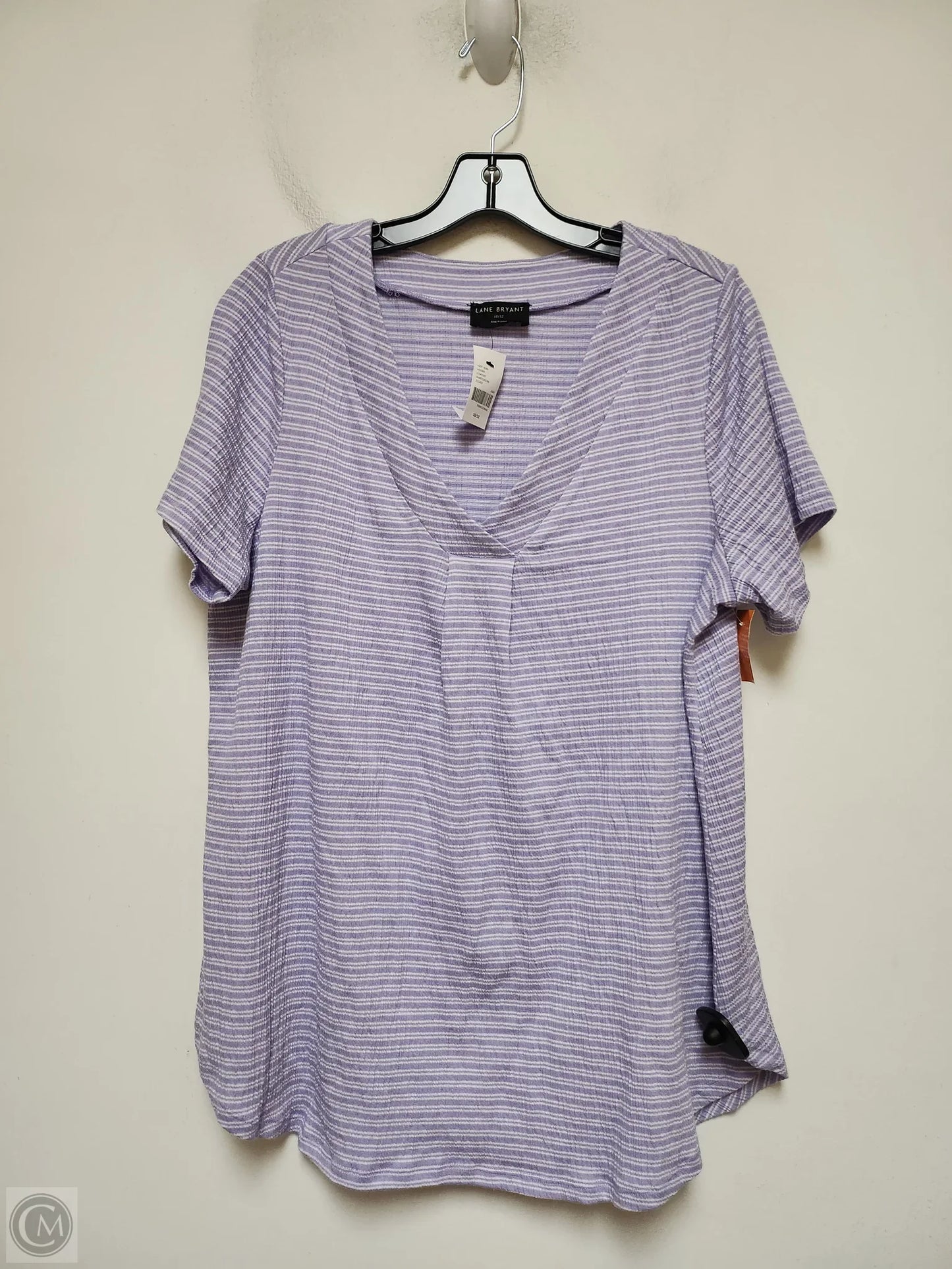 Top Short Sleeve By Lane Bryant In Purple, Size: L