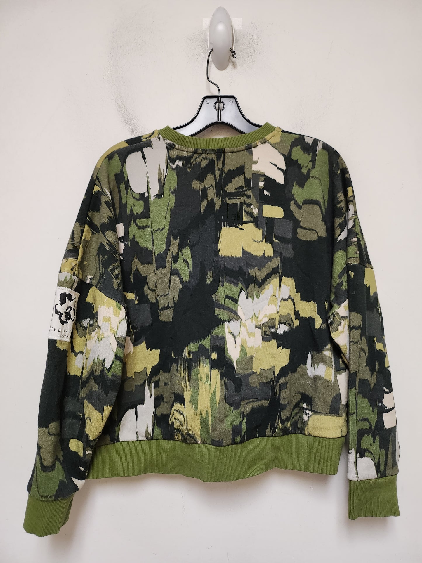 Top Long Sleeve By Ted Baker In Black & Green, Size: Xs