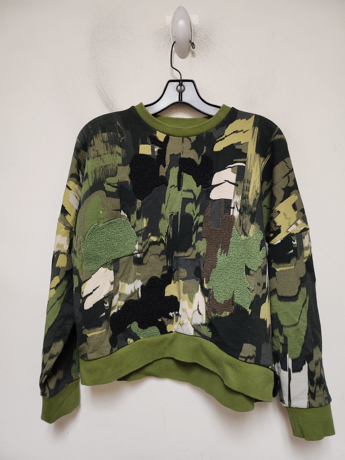 Top Long Sleeve By Ted Baker In Black & Green, Size: Xs