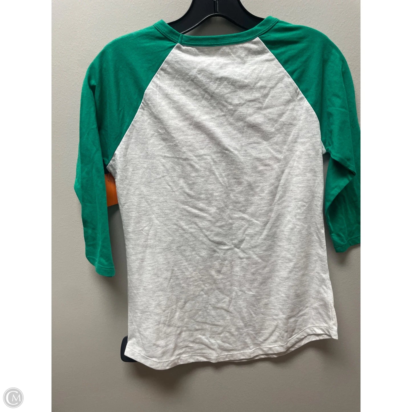 Top Long Sleeve Basic By Disney Store In Green & Grey, Size: Xs