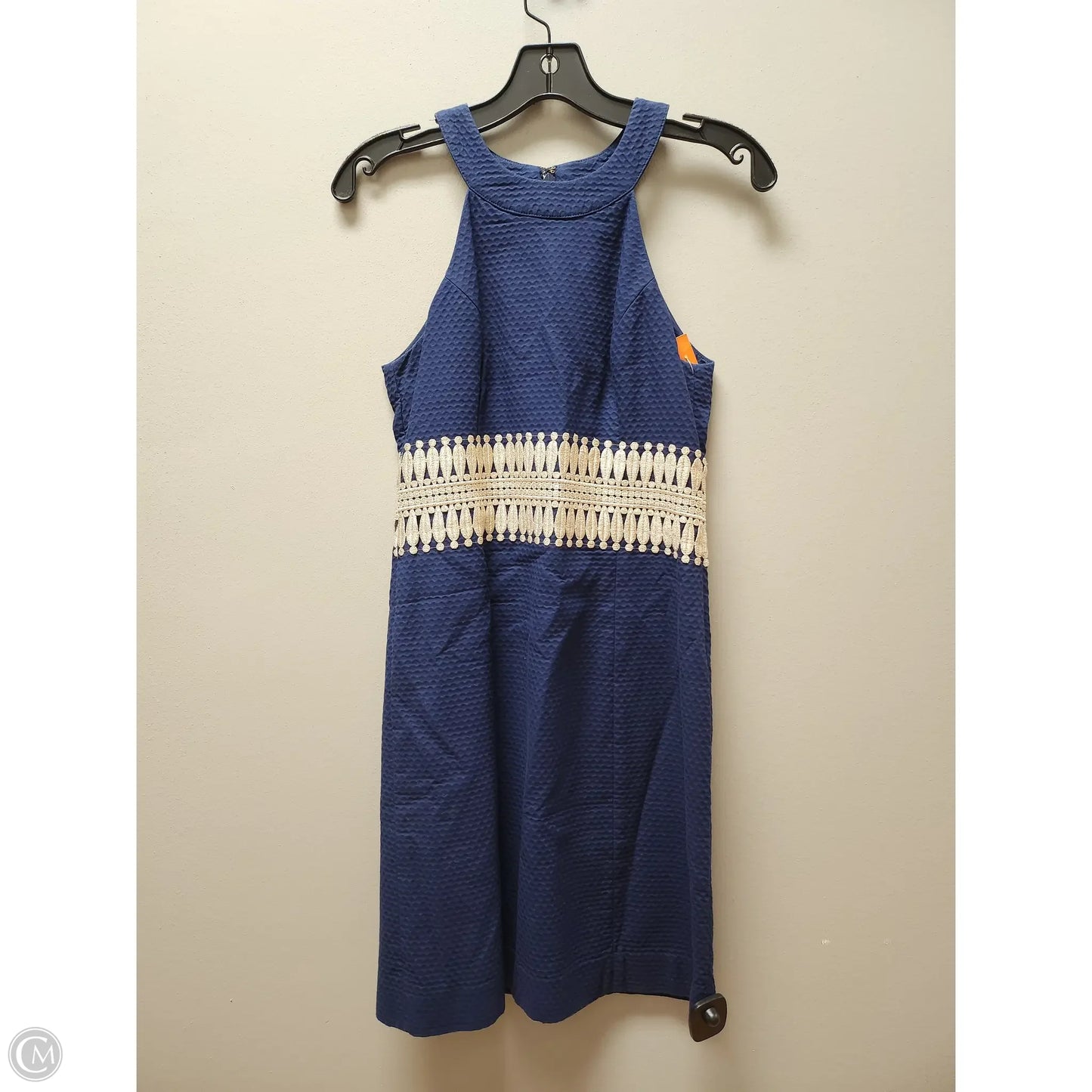 Dress Designer By Lilly Pulitzer In Blue & Gold, Size: 0