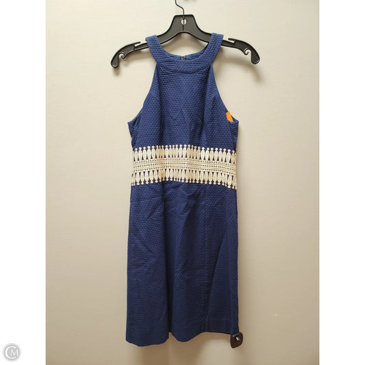 Dress Designer By Lilly Pulitzer In Blue & Gold, Size: 0