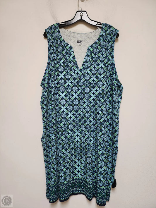 Dress Casual Short By Lands End In Blue & Green, Size: 3x