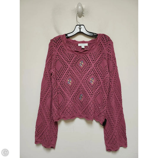 Sweater By Clothes Mentor In Purple, Size: L