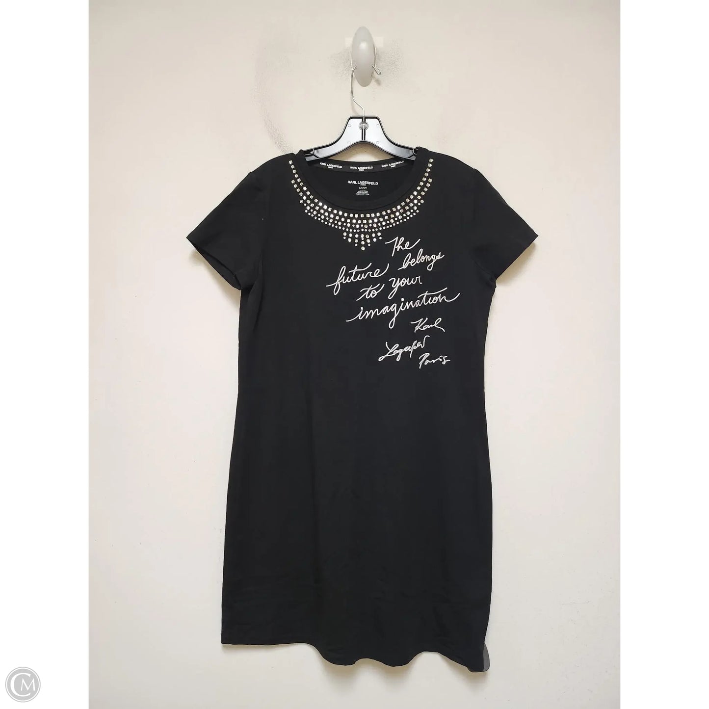 Dress Designer By Karl Lagerfeld In Black, Size: S