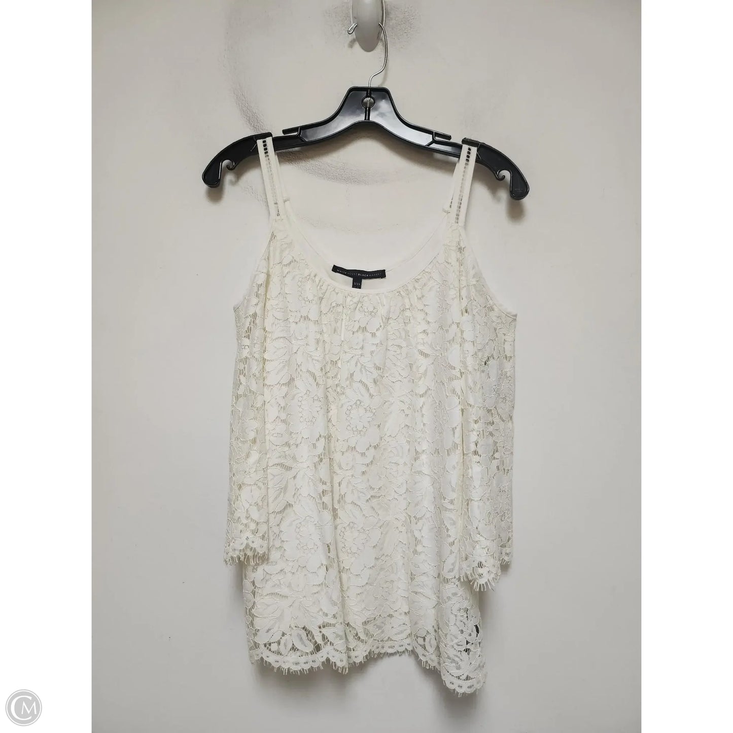 Top Short Sleeve By White House Black Market In Cream, Size: Xxs