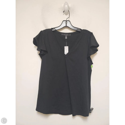 Top Short Sleeve By White House Black Market In Black, Size: M