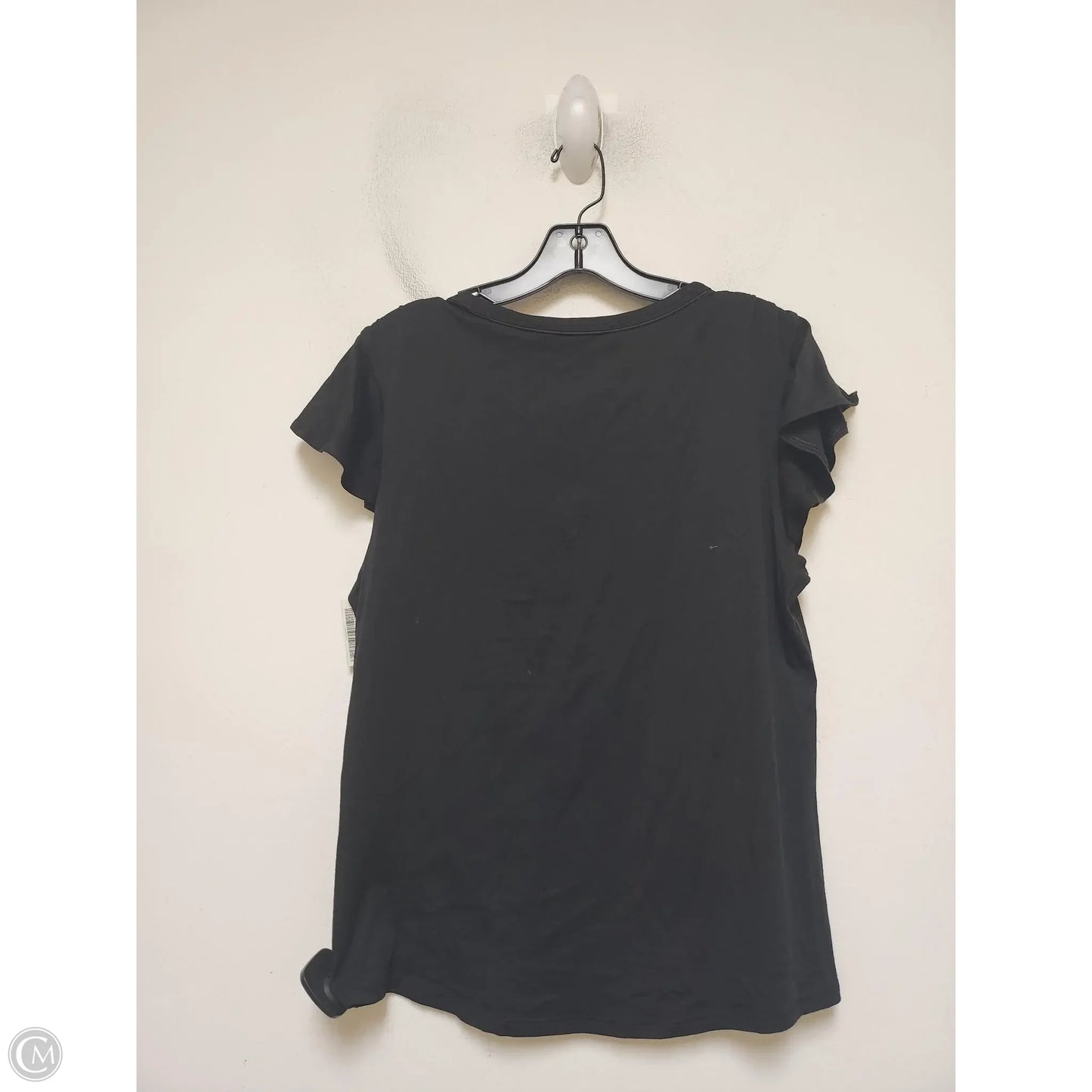 Top Short Sleeve By White House Black Market In Black, Size: M