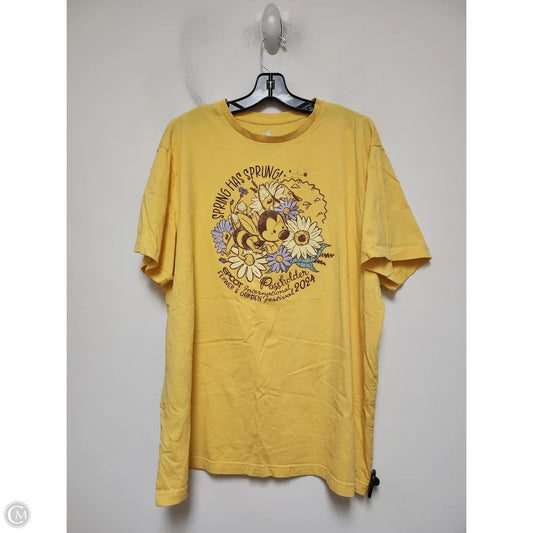 Top Short Sleeve Basic By Disney Store In Yellow, Size: Xxl