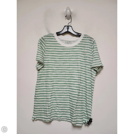 Top Short Sleeve Basic By Loft In Striped Pattern, Size: L
