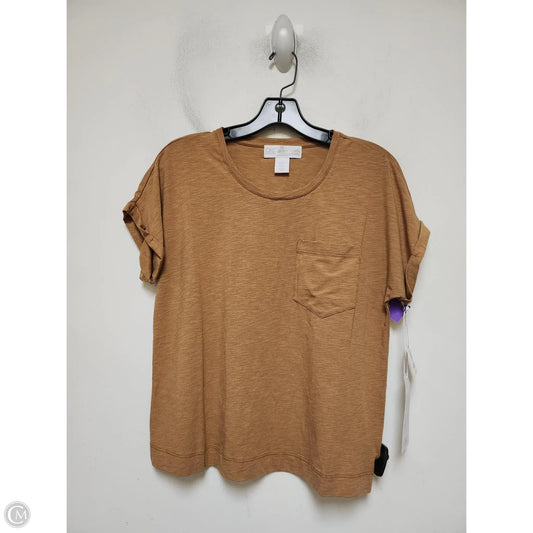 Top Short Sleeve Basic By C And C In Brown, Size: M