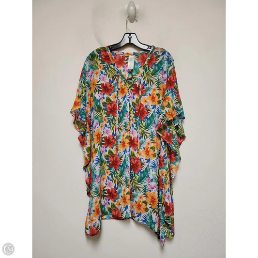 Swimwear Cover-up By Time And Tru In Tropical Print, Size: L
