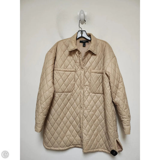 Jacket Puffer & Quilted By Forever 21 In Tan, Size: S