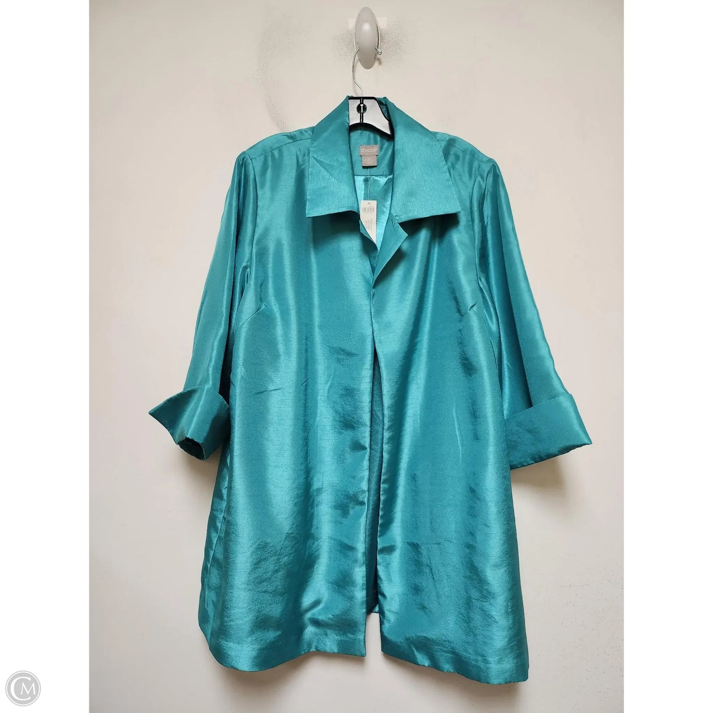 Jacket Other By Chicos In Teal, Size: Xl