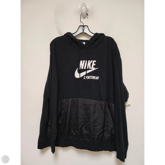 Sweatshirt Hoodie By Nike Apparel In Black, Size: 1x