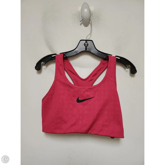 Athletic Bra By Nike Apparel In Pink, Size: L