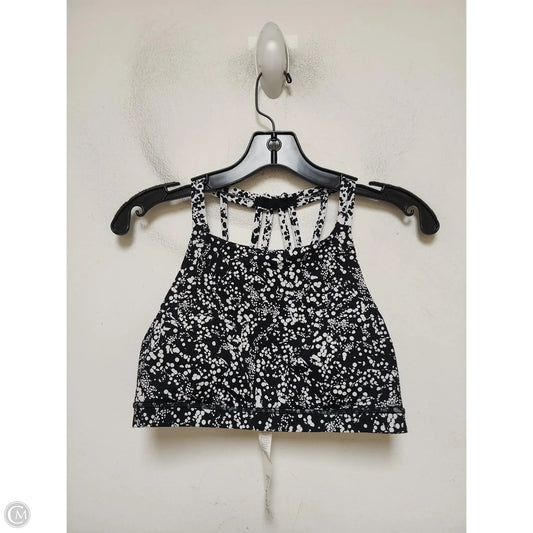 Athletic Bra By Lululemon In Black & White, Size: 6