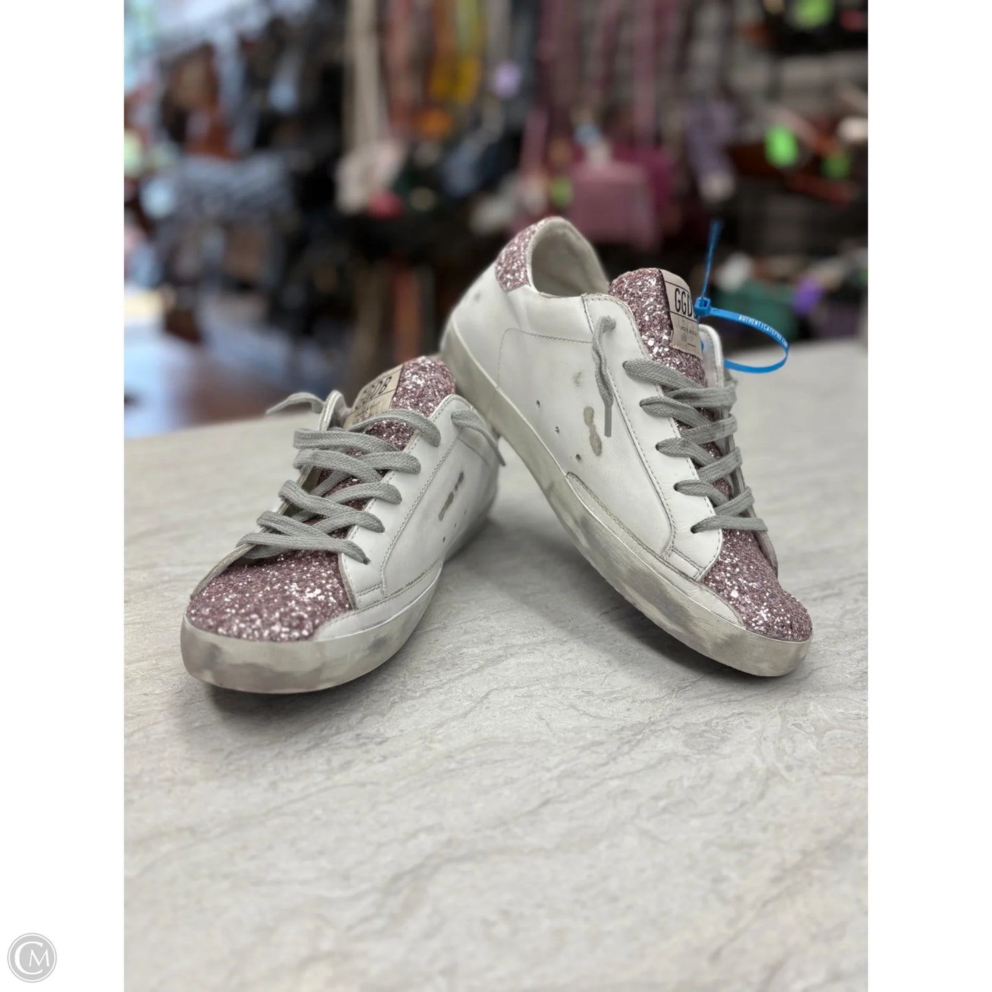 Shoes Luxury Designer By Golden Goose In Pink, Size: 9