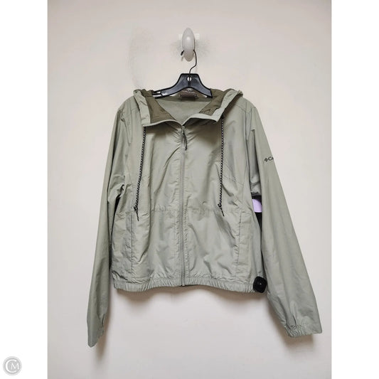 Coat Raincoat By Columbia In Green, Size: L