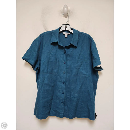 Top Short Sleeve By Nine West In Teal, Size: M