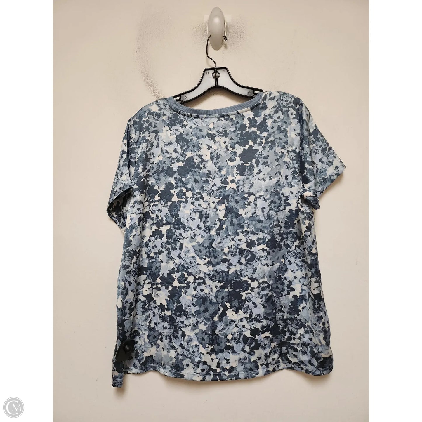 Top Short Sleeve By Calvin Klein In Floral Print, Size: M